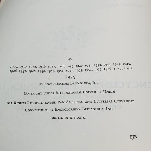 1959 Edition Encyclopedia Britannica Vtg HC Volume 7 DAMASCU to EDUC Educational - Picture 6 of 13